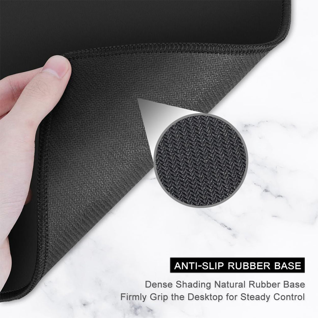 Large Gaming Mouse Pad, Forest Theme XXL 35.4 X 15.7 in Desk Pad Stitched Non-Slip Rubber Long Computer Mousepad Thin Extended Full Size Desk Mat for Desktop, Laptop, Wireless Mice, White